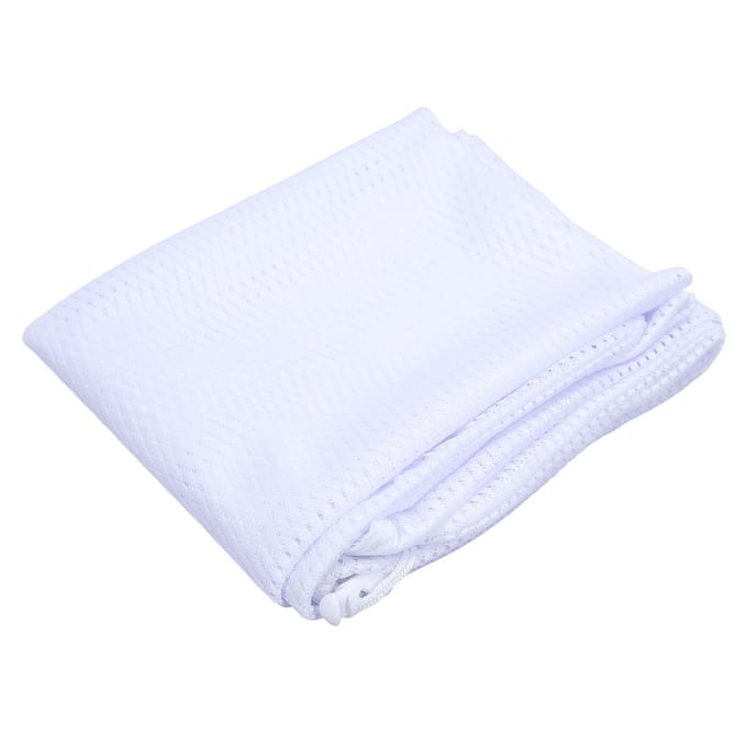 Grote Mesh Waszakken Polyester Reizen Waszakken met Ritssluiting voor Ondergoed white