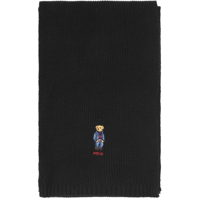 Polo Ralph Lauren Effen Denim Beer Gebreide Sjaal Pc1464 001 PC1464-001 gray