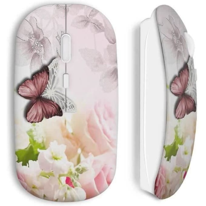 Souris Sans Fil Flowers butterflies