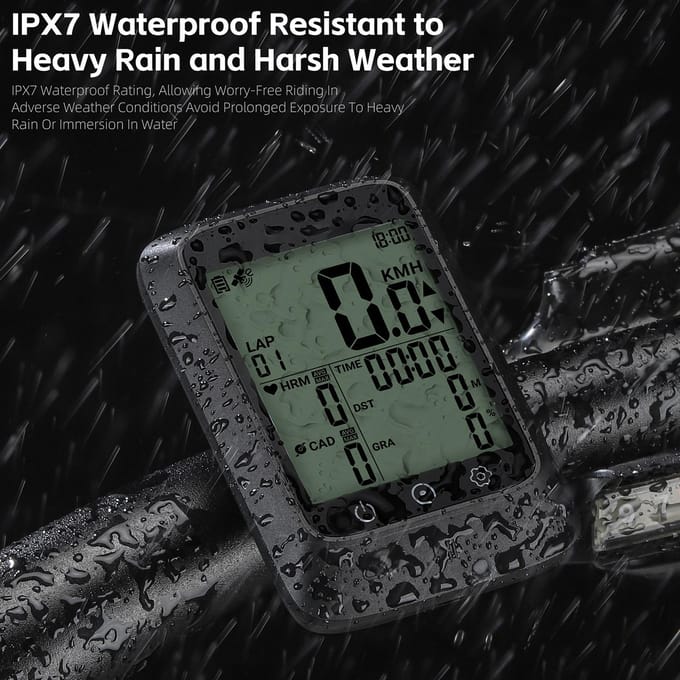 Fiets Snelheidsmeter Waterdicht Fietsroute Navigatie Kilometerteller Multifunctionele Digitale Fiets zwart