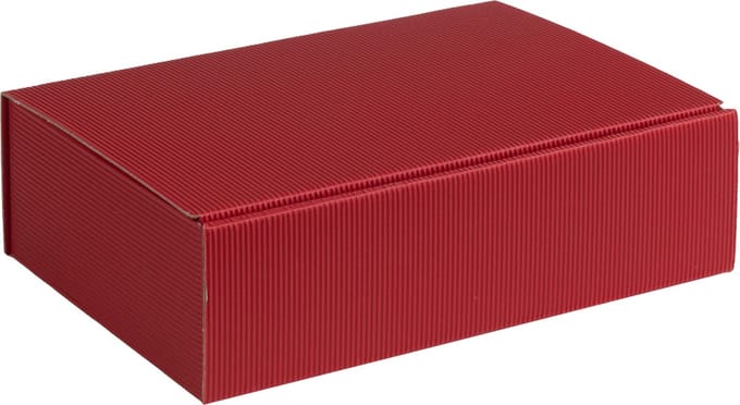 Geschenkdoos ribbelkarton 20x14x7cm ROOD (100 stuks)