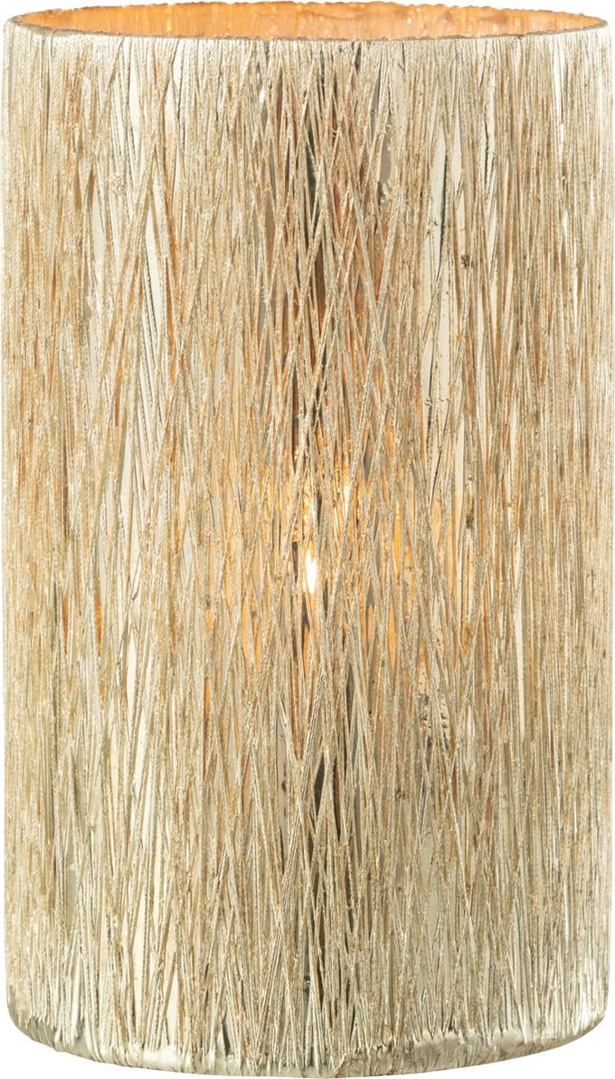J-Line windlicht - glas - zilver - large