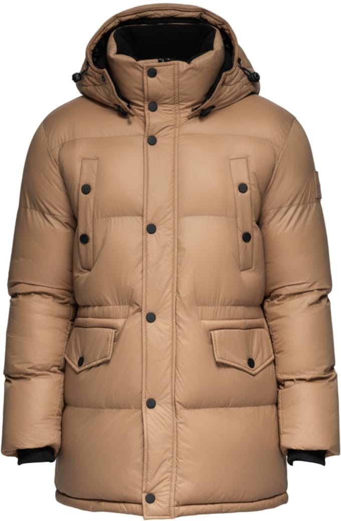 OMBRE Jas - Polyamide - Lange Mouw - Rits Kameel XL
