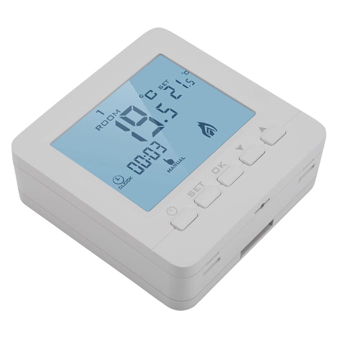 Programmeerbare Thermostaat Digitaal LCD-scherm Slimme Temperatuurregelaar 5A white