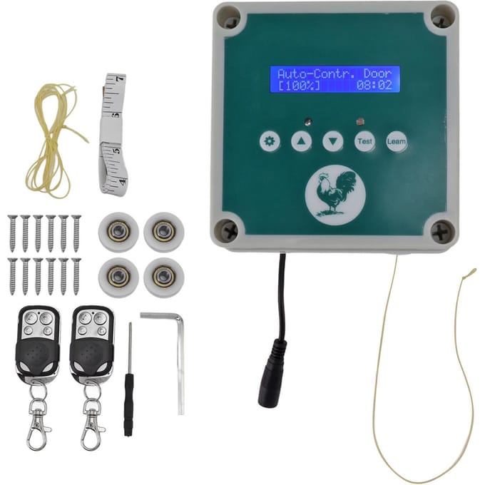 IP44 Automatische Kippenhok Deur Controller Timer Lichtsensor Afstandsbediening Kippenhok Deur blue