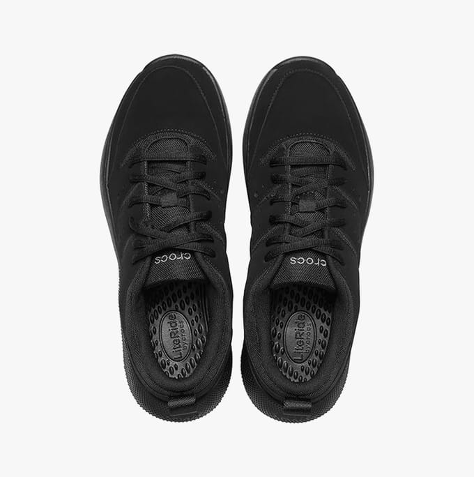 Crocs On the Clock Polyurethaan Heren Triple Black Sneakers