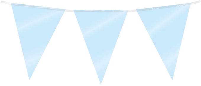 Party flag foil baby blue | 6 stuks