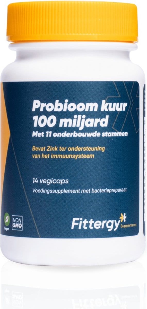 Fittergy Probioom kuur 100 miljard 14 Vegetarische capsules