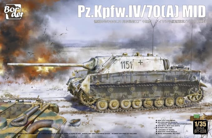 Border Model Modelbouwpakket Militaire voertuigen - BT028 Jagdpanzer IV L/70(A) MID Plastic - 1:35 - Modelbouw