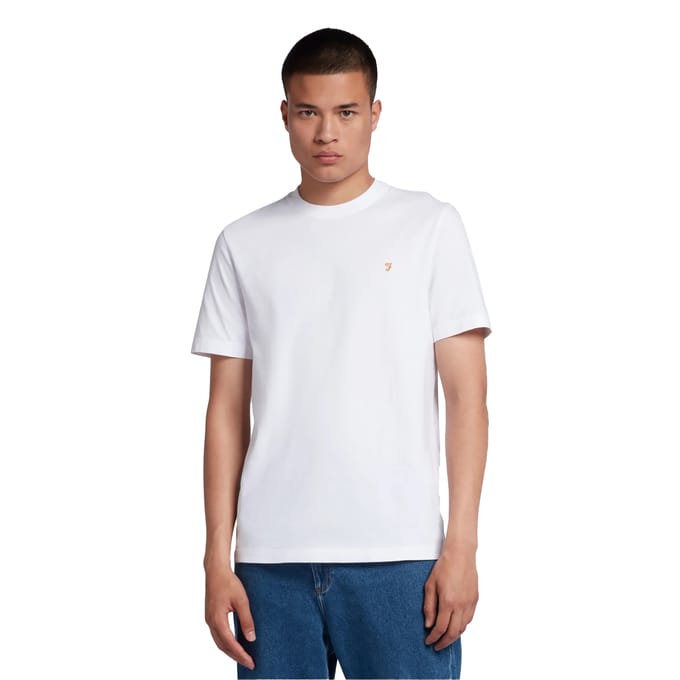 Farah Heren Logo Regular T-Shirt (Wit)