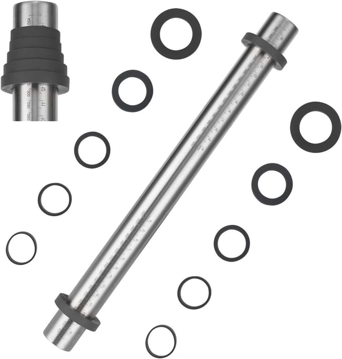 Verstelbare deegroller - Bakroller met ringen - Bakken en patisserie - Met dikteringsringen - 40 cm - Grijs