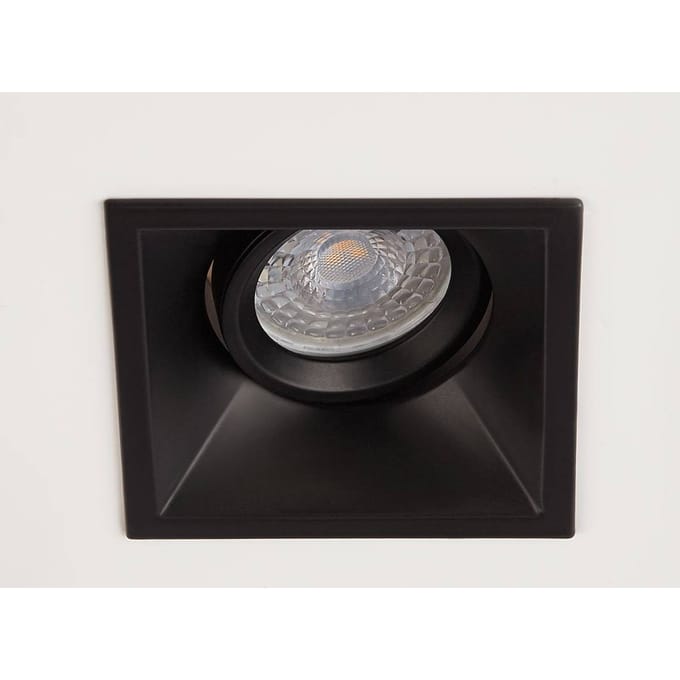 Searchlight Inbouwlamp Slim Trim Square, zwart, 9 x 9 cm, aluminium, GU10