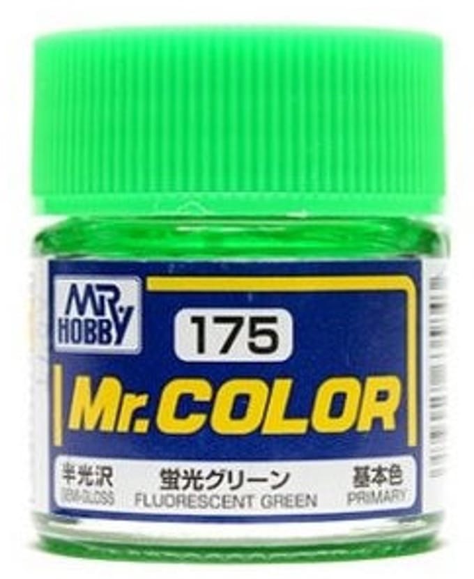 Gunze Mr. Hobby C-175 - Mr. Color 10 ml Fluorescent Green - Lacquer Modelbouwverf