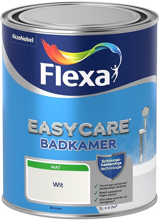 Flexa - Easycare Badkamer - Wit - Mengverf - 1 L