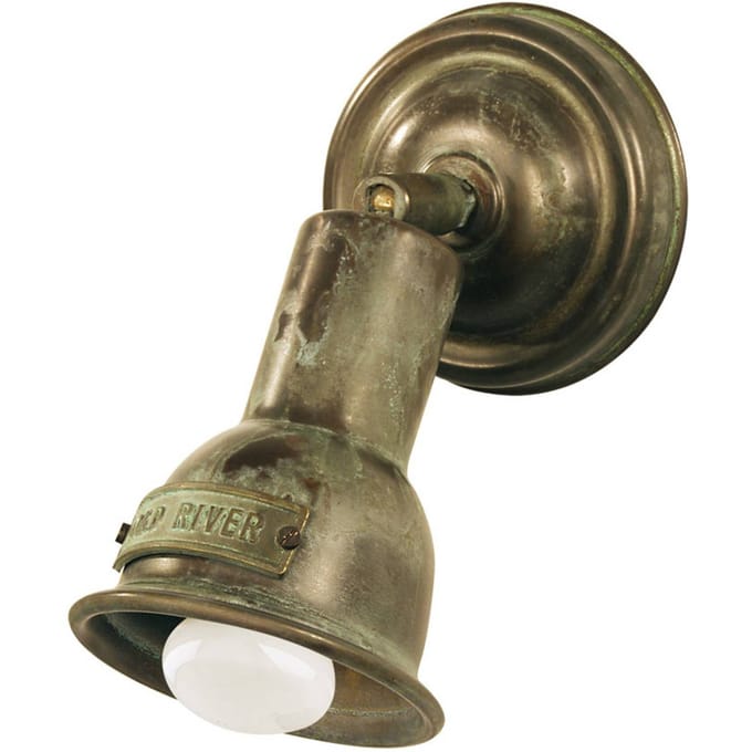 Moretti Luce Zwenkbare wandlamp Spotisland, oud messing