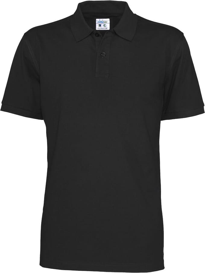 Cottover POLO PIQUE MAN - GOTS GECERTIFICEERD 141006 - Zwart - M