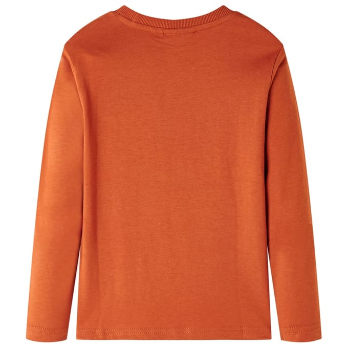vidaXL - Kindershirt - met - lange - mouwen - 116 - lichtroestkleurig