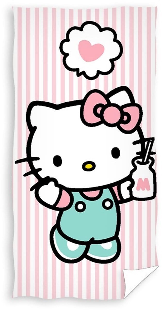 Hello Kitty Strandlaken Heart - 70 x 140 cm - Katoen