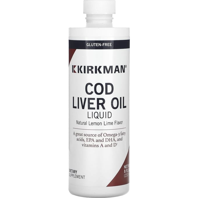 Kirkman Labs, Huile de Foie de Morue Liquide, Citron Vert Naturel, 8 fl oz (237ml)
