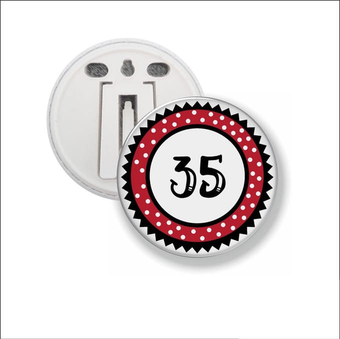 Button Met Clip 58 MM - 35