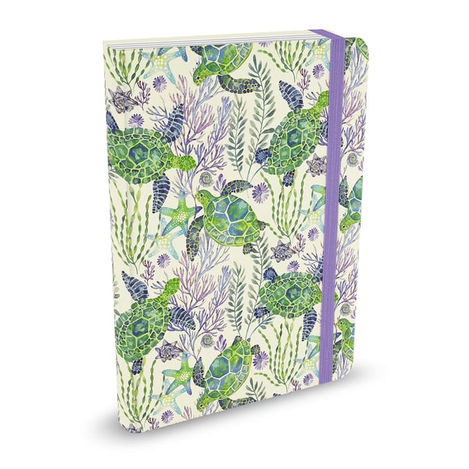 Peter Pauper Mid Size notitieboek - Sea Turtles - met elastieksluiting - 16x21 cm