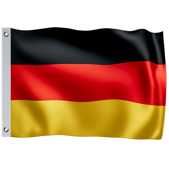 Monzana Vlag Duitsland - Metalen Ringen - 150x90cm - Polyester