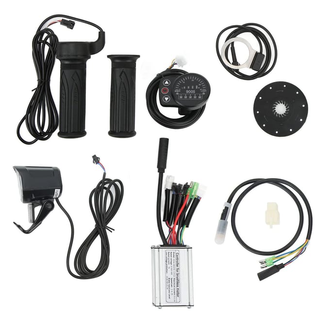 15A Sinusgolf Controller LED900S Paneel 10B Hulp Sensor 20X Handvat Greep QD252 Koplamp 600mm Mannelijke Connector Kabel 36V black