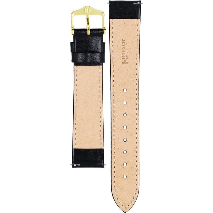 HIRSCH OSIRIS M BLACK SHINY CALF 18/16MM 03475150-1-18