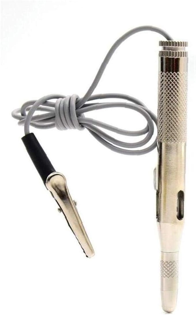 Circuit Tester - Spanningsmeter Auto - Elektrische Systemen Controleren - Compact Ontwerp - 6-24 Volt - Zilver
