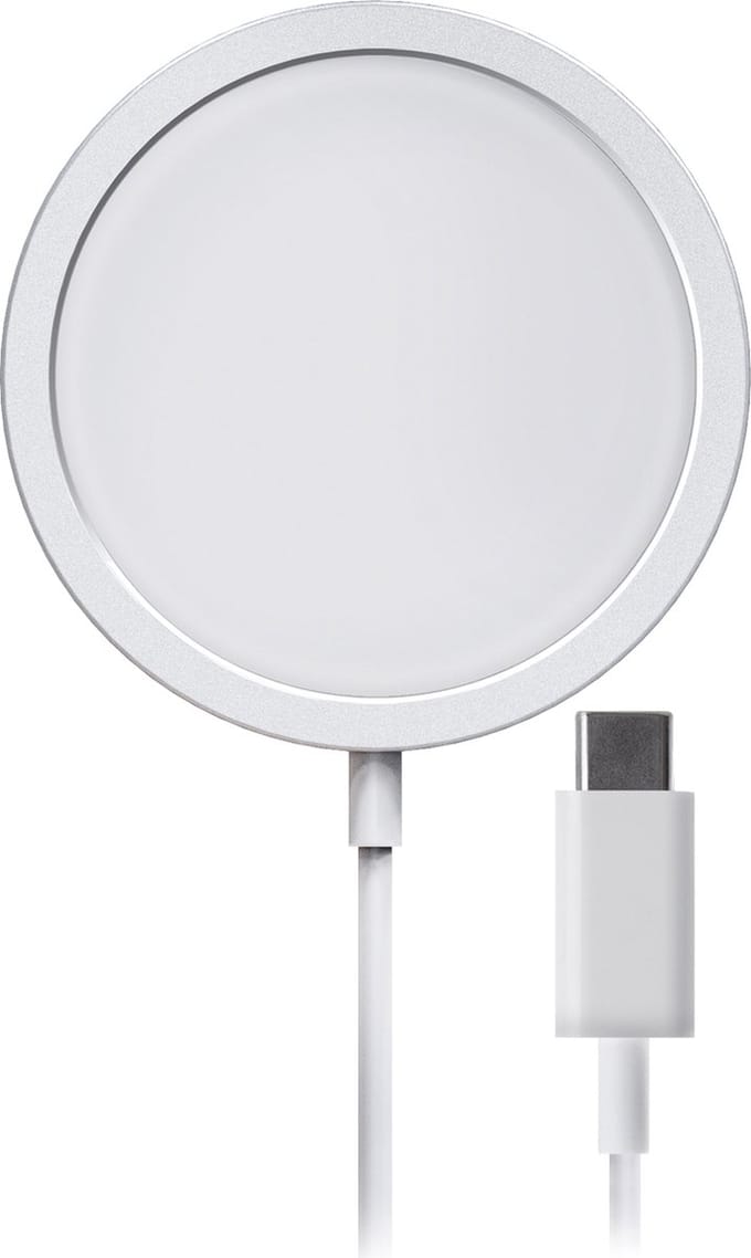 Mobilize 15W Magnetische Draadloze Geschikt voor magnetische ring Oplader Wit