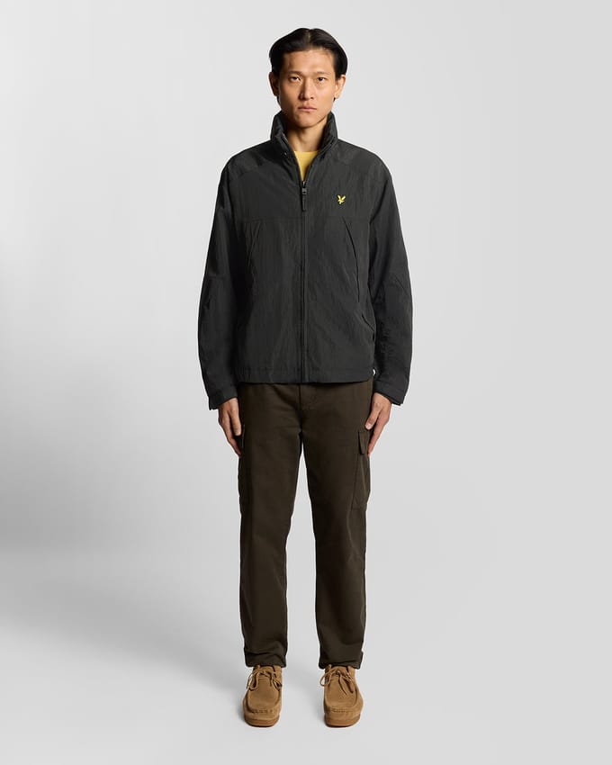 Lyle & Scott Fold Away Hood Jacket Black Ice Größe: S | Leichte Jacken Outlet | Herren | Schwarz