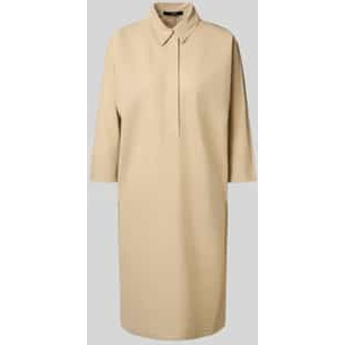 Knielange jurk met platte kraag, model 'Quirve'
