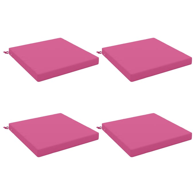 vidaXL - 4-Piece - Zitkussens - SOEST - 4 - st - 100% - Polyester - Roze