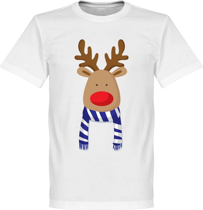 Reindeer Supporter T-Shirt - Blauw/Wit - Kinderen - 92