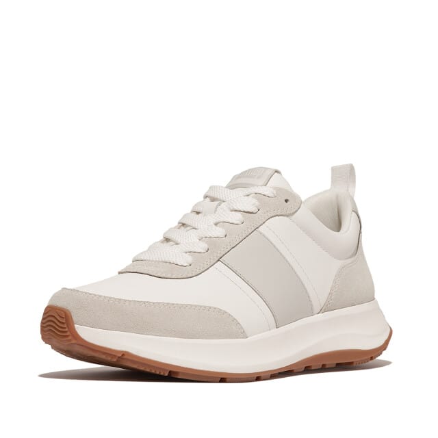 FitFlop F-Mode Flow Sneaker - Leather WIT - Maat 46