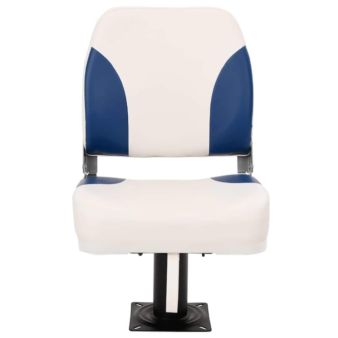 vidaXL - Bootstoel - 2 - set - inklapbaar - 41x36x48 - cm - blauw - en - wit
