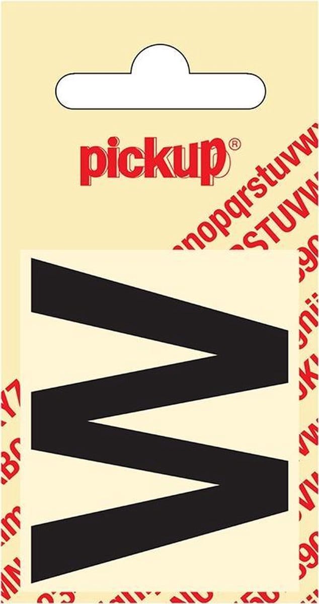 Pickup plakletter Helvetica 40 mm - zwart W