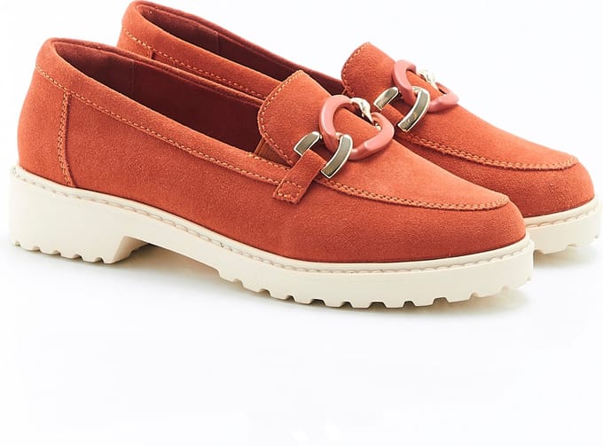 Damart - Mocassin met siersteek en getande zool, Amortyl - Dames - Roze - 36
