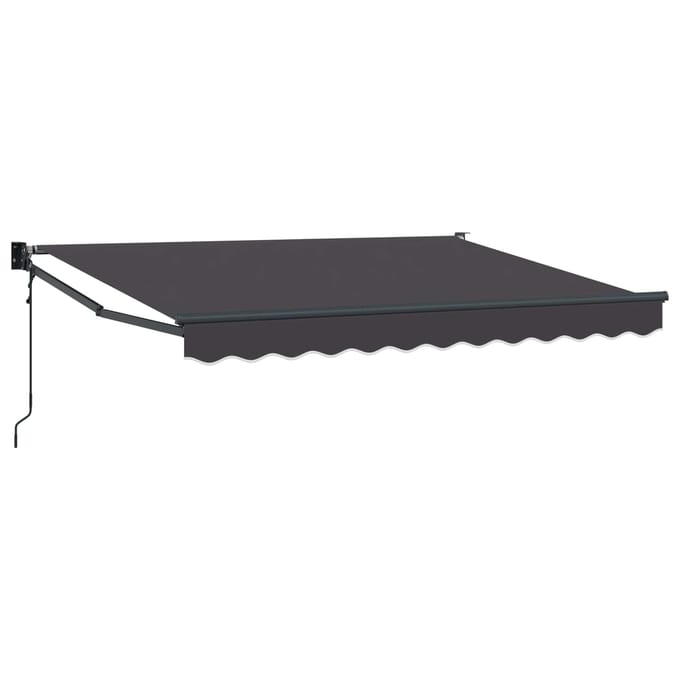 vidaXL - Uitschuifbare - luifel - Antraciet - 3,5 - x - 2 - m - Polyester - en - Metaal