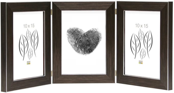 Deknudt Frames fotolijst S41VK3 H3V - bruin - drieluik -  3x 10x15 cm