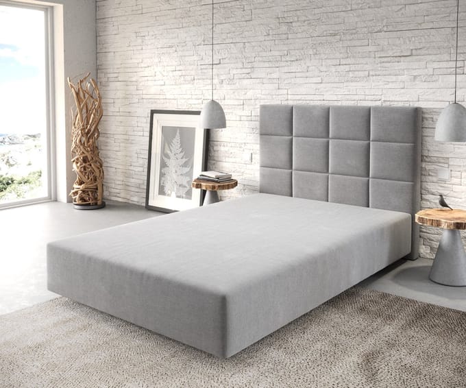 Boxspring-frame Dream-Fine microvezel grijs 120x200