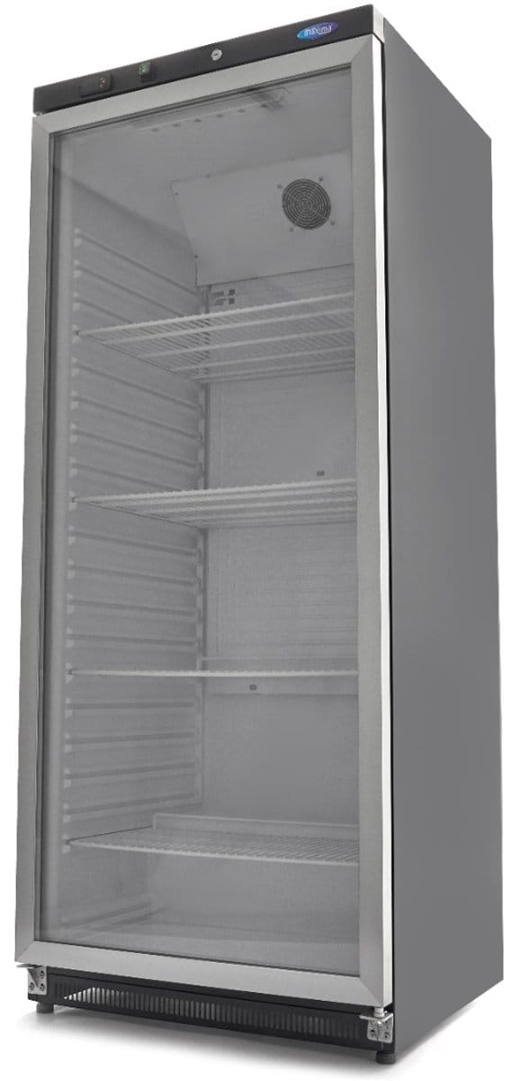 Koelkast - 600 L - Zwart - met Glazen Deur