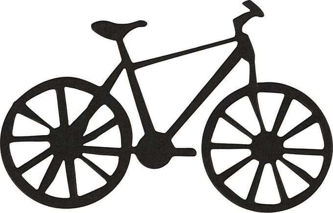 Label, fiets, afm 77x48 mm, zwart, 10 stuk/ 1 doos