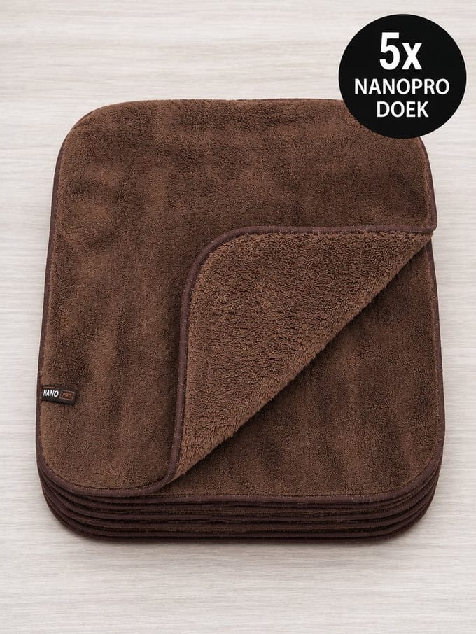 5x Nanopro XL/36X31cm/Taupe/Nanodoekjes/500 gr m2