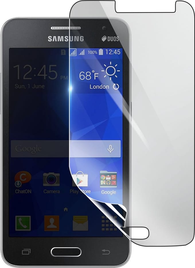 3mk, Geschikt voor Samsung Galaxy Core 2, Schokbestendige Hydrogel Screenprotector, Transparant