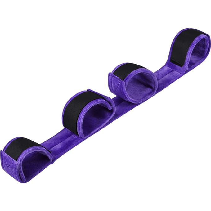 Rimba - Spreader Bar - spreidstang Met vier Boeien - Zwart/Paars
