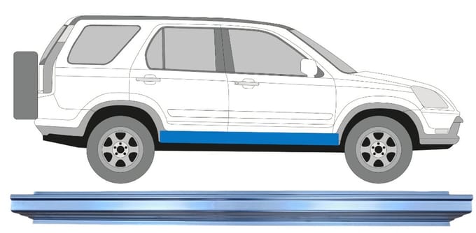 Reparatie dorpel voor Honda CR-V 2001-2006 / Links = Rechts (symmetrisch)