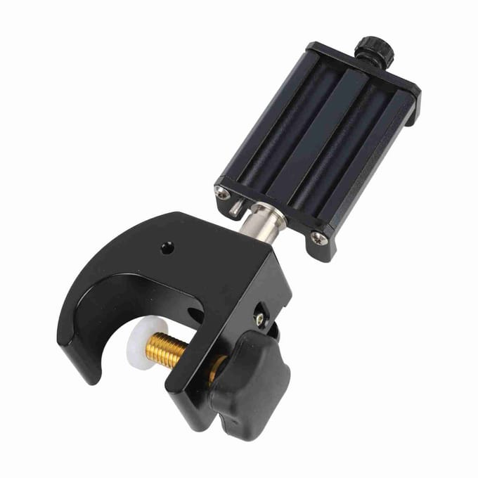 Data Collector Paalklem met Kompas en Telefoonhouder Universele Draagbare GPS RTK Paalklem black