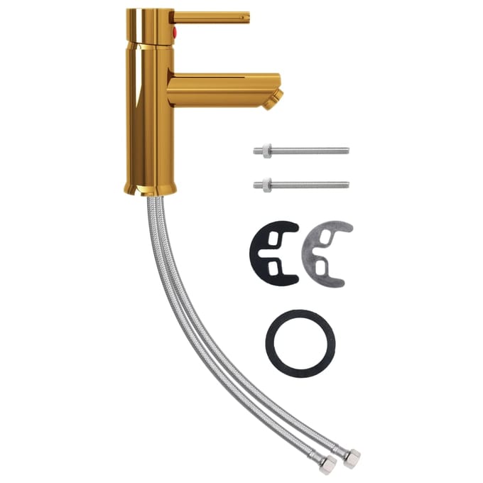 vidaXL - Wastafelkraan - 130x176 - mm - goudkleurig