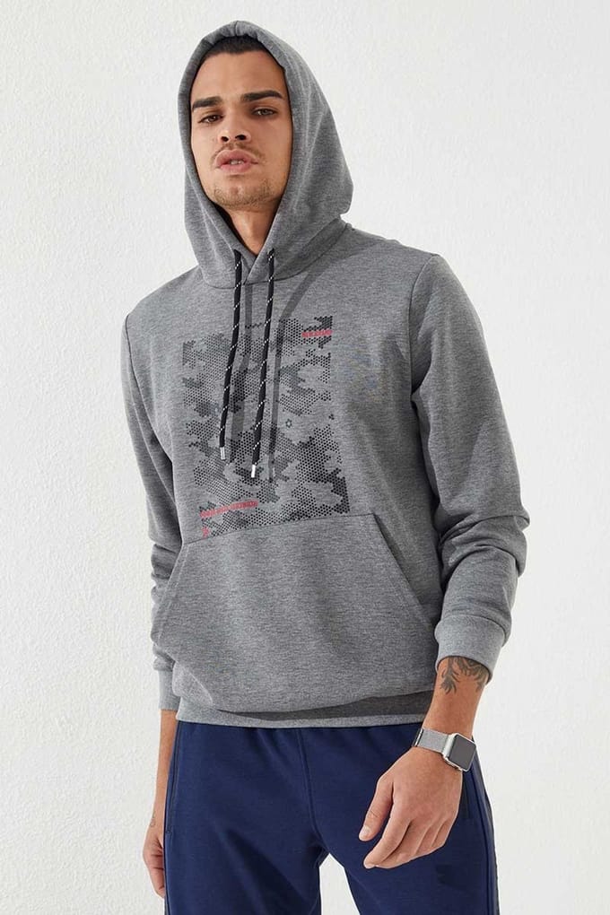 Heren Hoodie met camouflageprint